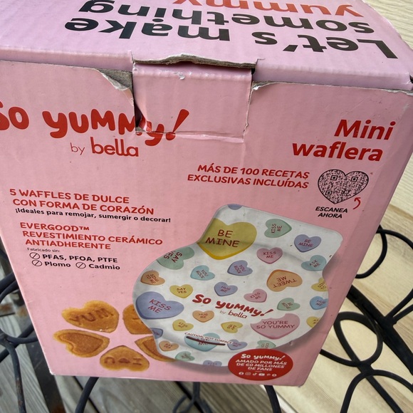 By bella Other - waffle maker Pink with Multicolor Candy Heart Print